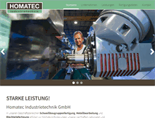 Tablet Screenshot of homatec-industrie.de